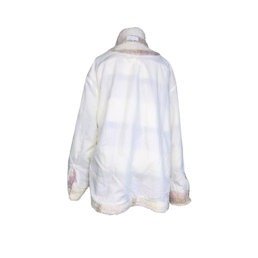 Mable Women's Sherpa Jacket Beige Pink & Brown Size M - Picture 9 of 14